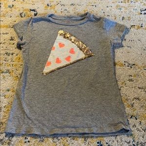 Crewcuts Graphic Pizza Glitter Tee